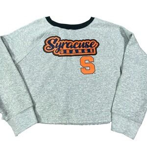 Syracuse Orange Crop Sweater Women Large Grey Collegiate Licensed NCAA Sport Top